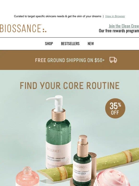 NEW! Find your core routine with 35% off