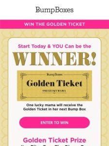 NEW GIVEAWAY! Win the Golden Ticket for a $200 Prize!