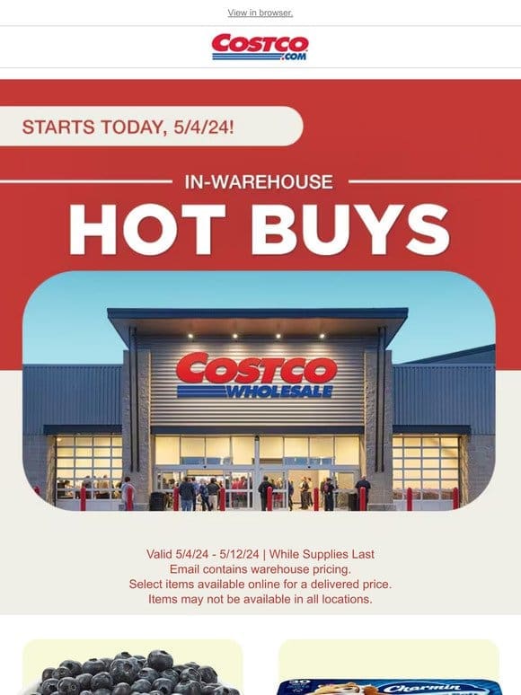 NEW! In-Warehouse Hot Buys Start TODAY!