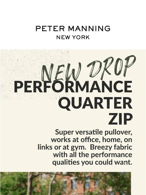 NEW PRODUCT ALERT: Performance Quarter Zips