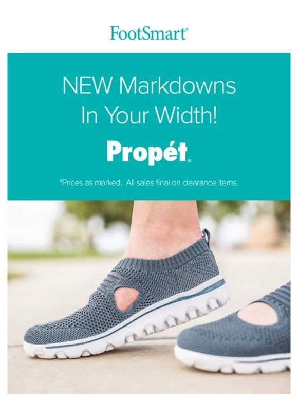 NEW Propét Markdowns! Select Your Width & Save!