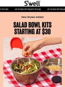 NEW STYLES ADDED: Shop Salad Bowl Kits Starting At $30