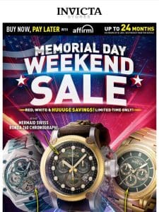 NEW Watches JUST ARRIVED Memorial Day WEEKEND SALE