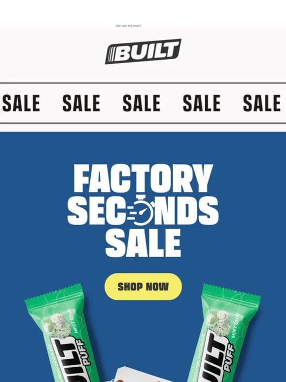 NOW: BUILT Factory Seconds Sale!