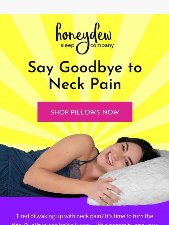 Neck Pain Relief is Just a Pillow Away