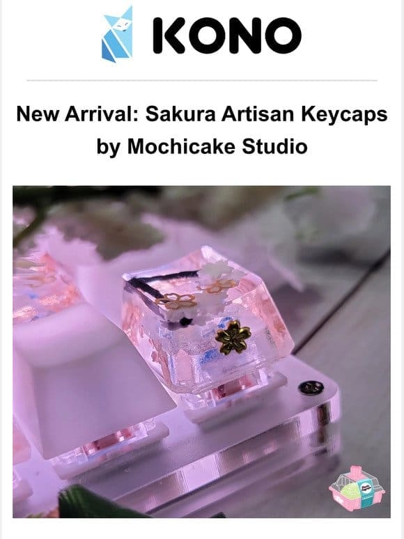 New Arrival: Sakura Artisan Keycaps by Mochicake Studio ?