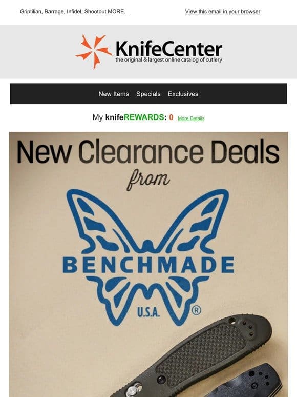 New Benchmade Clearance Deals!