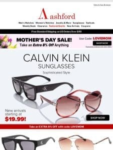 New Calvin Klein Shades From Just $19.99!