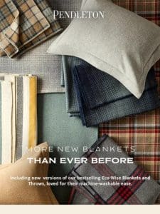 New Eco-Wise Blankets & Throws
