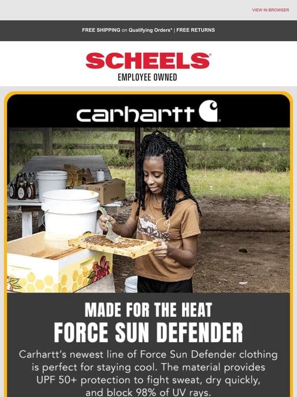 New From Carhartt: Force Sun Defender