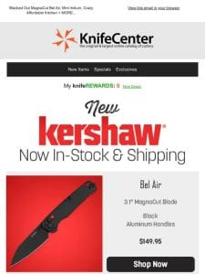 New Kershaw Now In-Stock & Shipping!