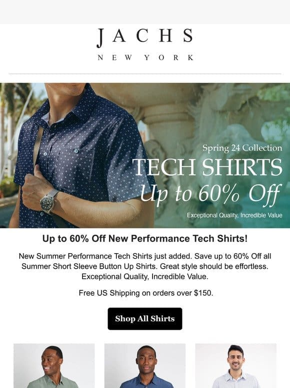 New Tech Shirts! Up to 60% Off