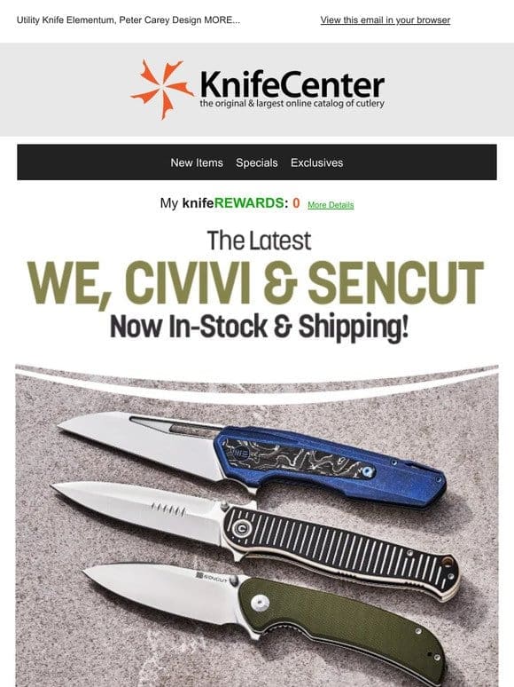 New WE， CIVIVI， Sencut | In-Stock & Shipping!