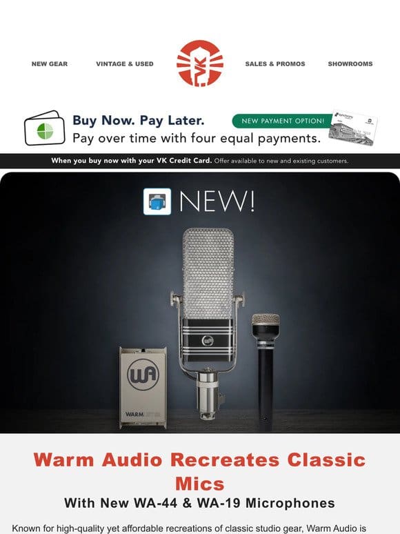 New Warm Audio WA-44 & WA-19 Mics