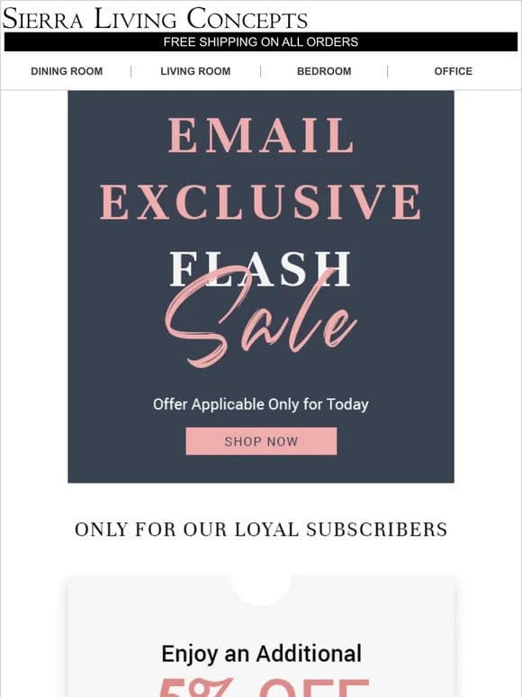 New and Exclusive Flash Sale ?