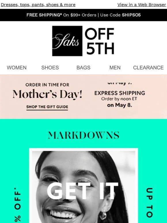 New markdowns added   Up to 75% OFF