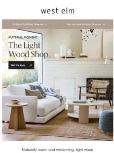 New & now: Light wood furniture