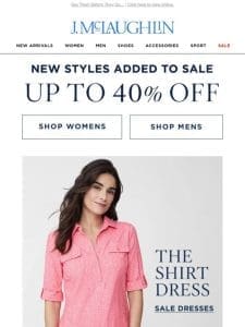 Newly Added Styles: Up To 40% Off
