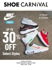 Nike up to 30% off has arrived!