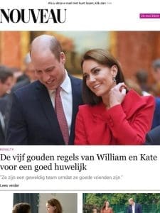 Nouveau | De vijf gouden regels van William en Kate voor een goed huwelijk