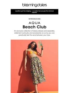 Now open: AQUA Beach Club  ️