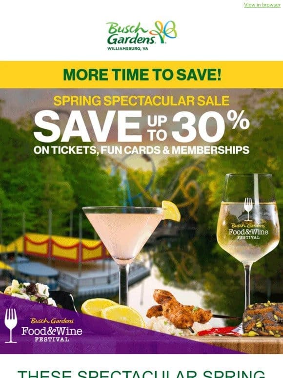 OFFER EXTENDED! SAVE Up To 30% on Tickets， Fun Cards & Memberships ?