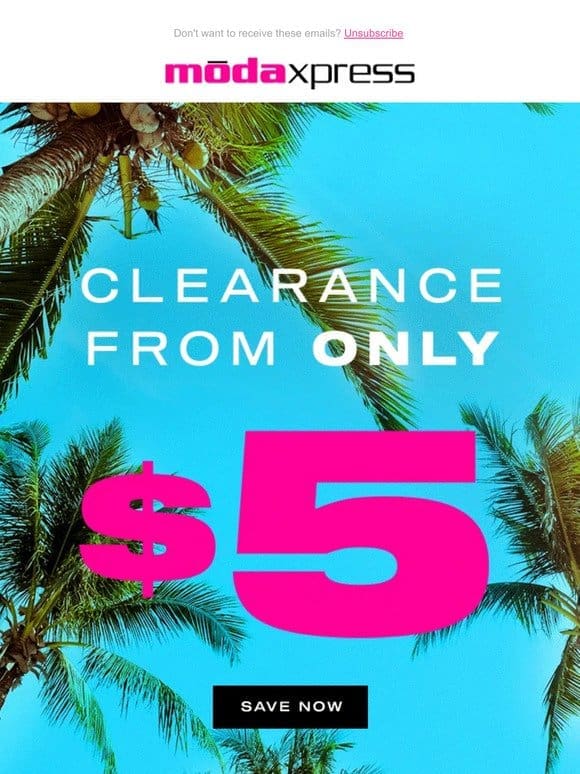 OMG   Clearance from $5
