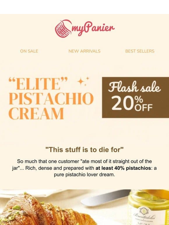 ON SALE? Elite Pistachio Cream from Sicily