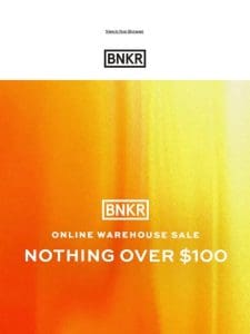 ONLINE WAREHOUSE SALE