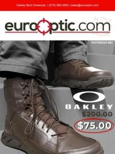 ONLY $75: Oakley Coyote Brown Leather Boot Closeouts!