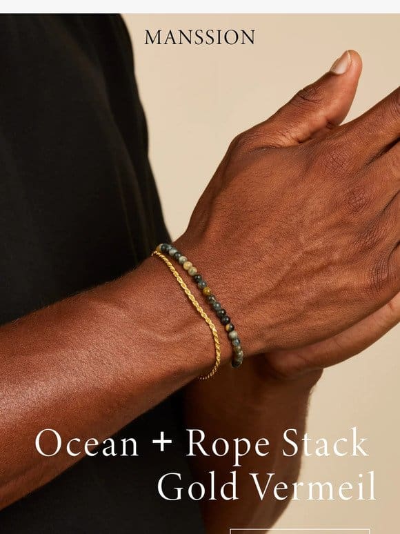 Ocean + Gold Stack