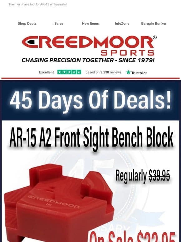 On Sale Now – AR-15 A2 Front Sight Bench Block!