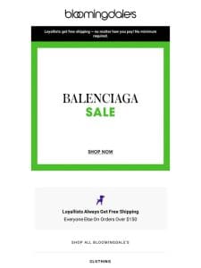 On sale now: Balenciaga