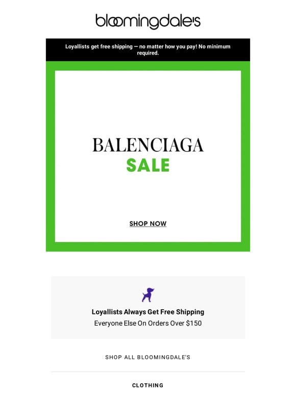 On sale now: Balenciaga