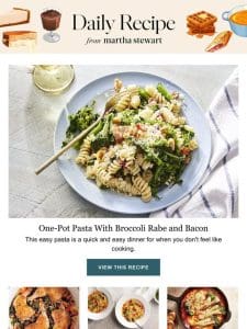 One-Pot Pasta With Broccoli Rabe and Bacon