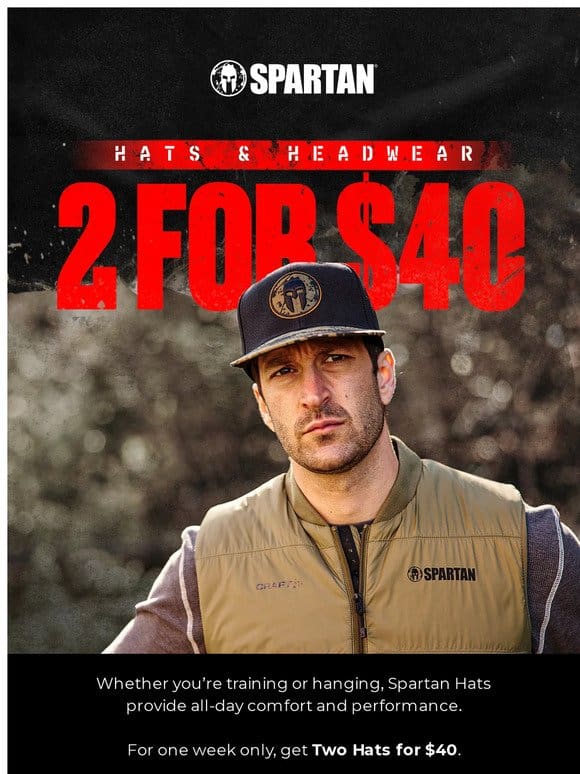 One Week Only — Get 2 Hats for $40