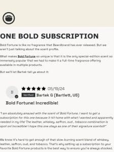 One bold subscription