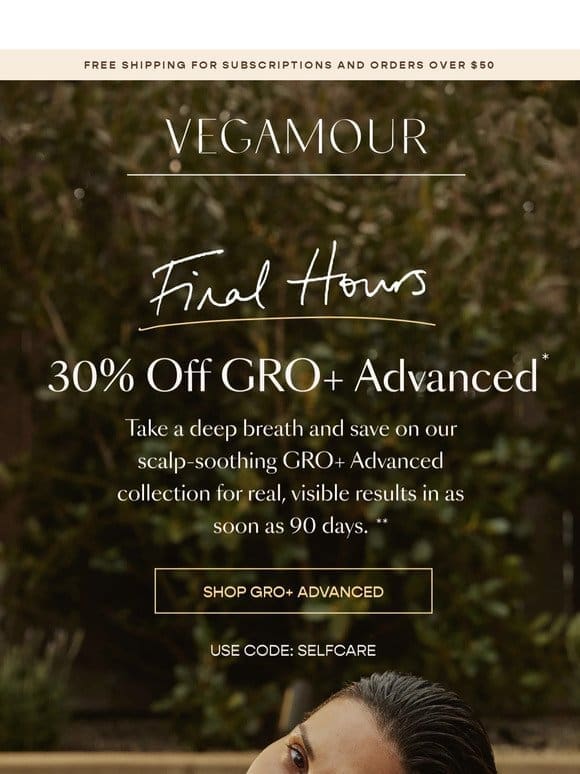 Only a few more hours for 30% off