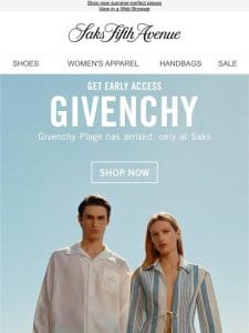 Only at Saks: Be the *first* to shop Givenchy’s Plage Collection