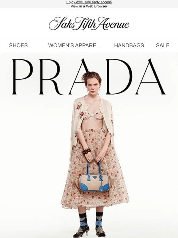 Only at Saks: Be the first to shop Prada’s May Issue Collection