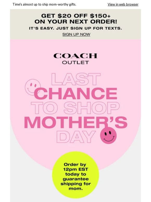 Order By 5/6 Noon EST & Get It By Mother’s Day