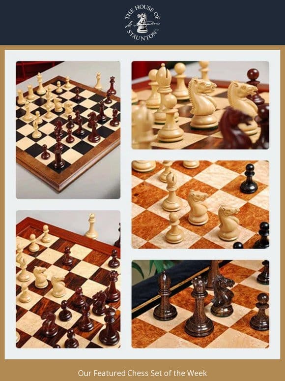 Our Featured Chess Set of the Week – The Hastings Series Luxury Chess Pieces – 4.0″ King