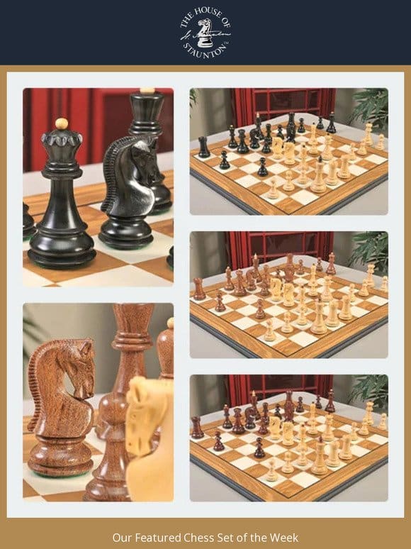 Our Featured Chess Set of the Week – The Zagreb ’59 Series Chess Pieces – 3.875″ King