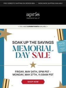 Our Memorial Day Sale Starts NOW!