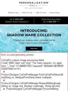 Our New Favorite Design Collection: Shadow Name