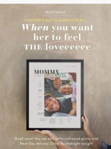 Our fastest Shipping for Mom – Order before midight