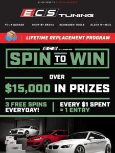 Over $15，000 In Prizes – Spin To Win Is Still Here!