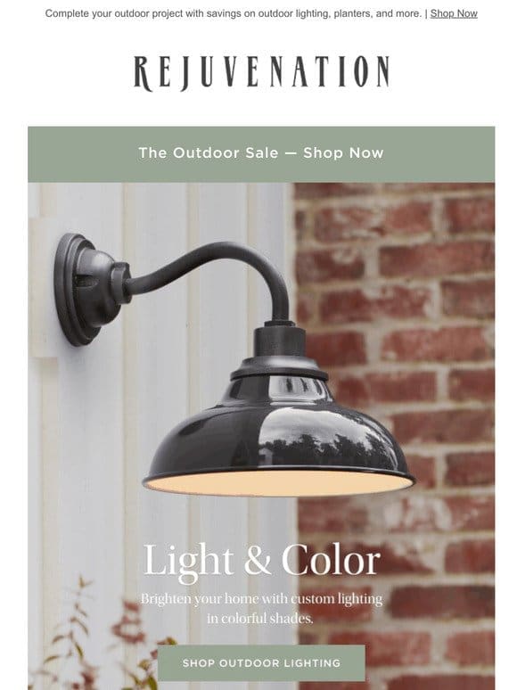 Painted shades: Your outdoor lighting refresh