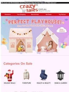Perfect Playhouse: Shop Our New Tents with FREE Add-ons!*