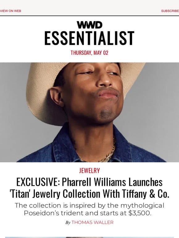 Pharrell Williams Launches ‘Titan’ Jewelry Collection With Tiffany & Co.